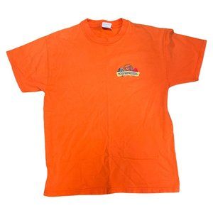1998 Bloomington Gold Corvette USA TShirt Orange Size L Short Sleeve Hanes